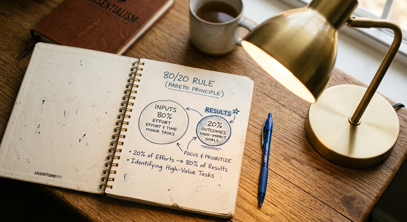 Ley de Pareto: el 80/20 que enfoca tu vida